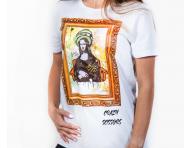 Tričko s krátkým rukávem Crazy Scissors Mona Lisa - bílé, L