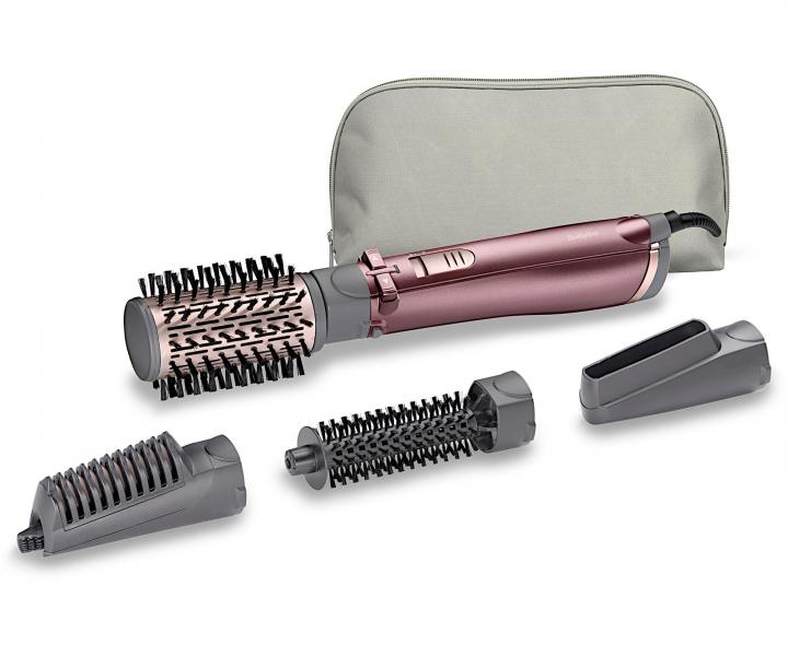 Horkovzdušná rotační kulma BaByliss Beliss Big Hair AS960E - 1000 W, starorůžová