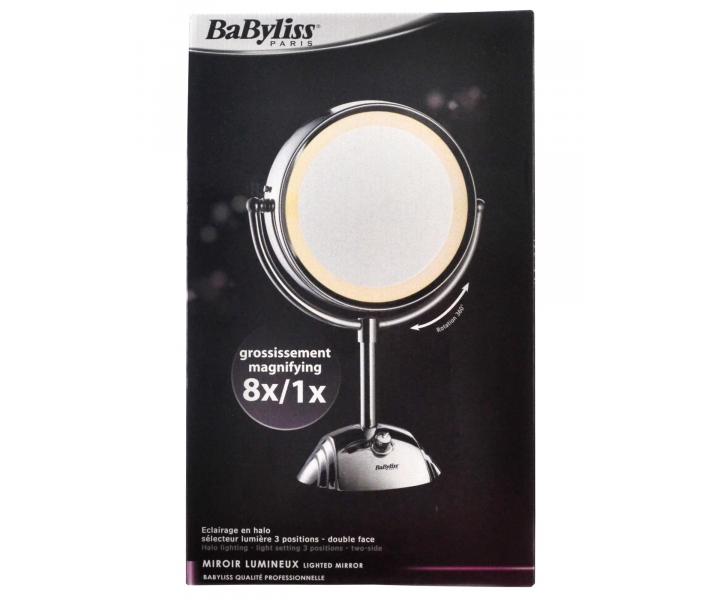 Kosmetické zrcátko s 3x osvětlením Babyliss - 8x zvětšovací