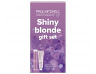 Dárková sada pro neutralizaci žlutých tónů Paul Mitchell Clean Beauty Shiny Blonde Gift Set