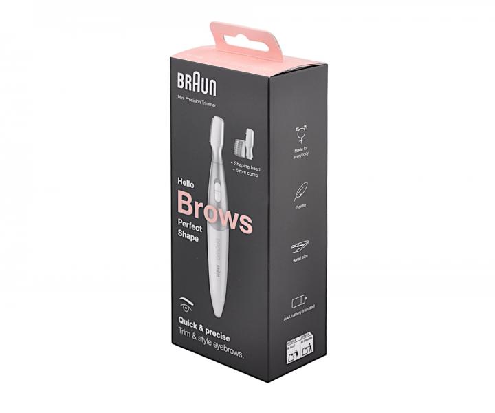 Zastřihovač obočí Braun Mini Precision Trimmer FG 1106 - bílo-stříbrný