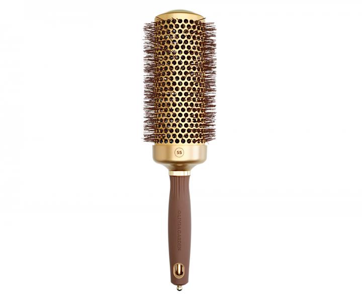 Kulatý foukací kartáč na vlasy Olivia Garden Expert Blowout Speed XL Gold & Brown
