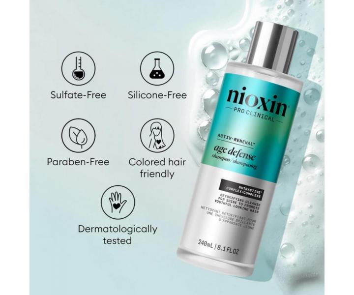 Detoxika�n� �ampon proti st�rnut� poko�ky hlavy Nioxin Age Defense Shampoo - 240 ml