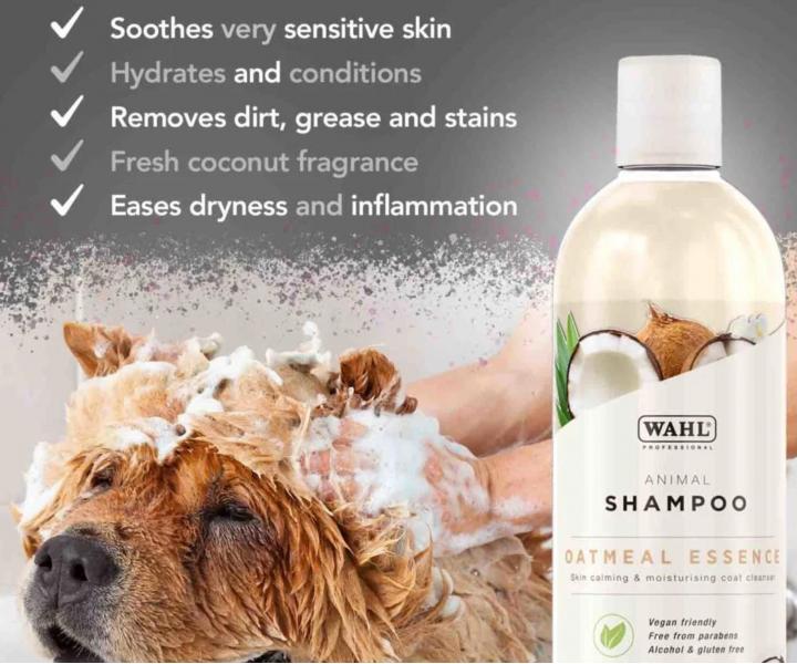 Jemn� �istic� �ampon pro citlivou zv��ec� poko�ku Wahl Professional Animal Shampoo Oatmeal Essence - 500 ml, koncentr�t