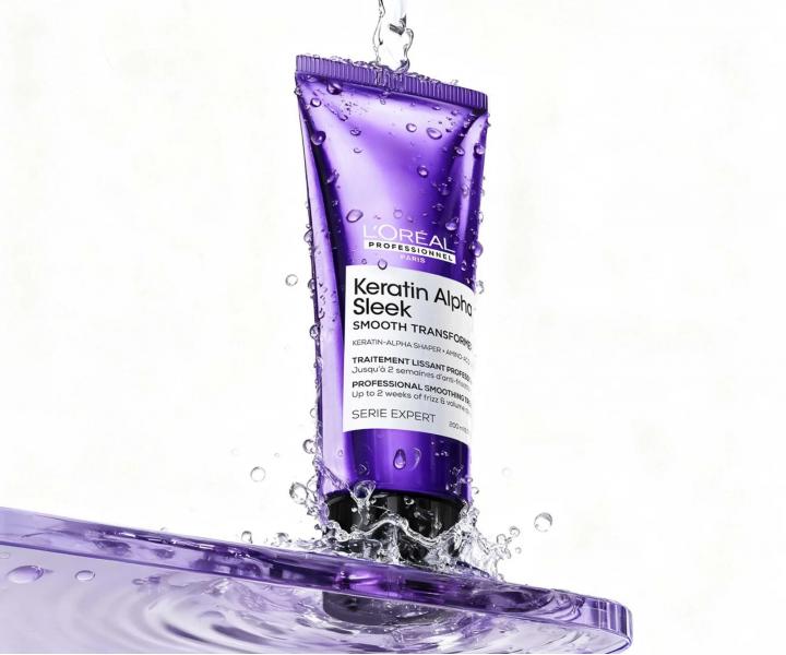 K�ra pro uhlazen� krepat�ch vlas� Lor�al Professionnel Serie Expert Keratin Alpha Sleek Smooth Transformer - 200 ml