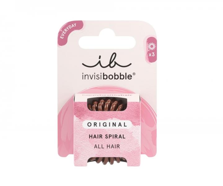 Spir�lov� gumi�ka do vlas� Invisibobble Original Pretzel Brown - 3 ks