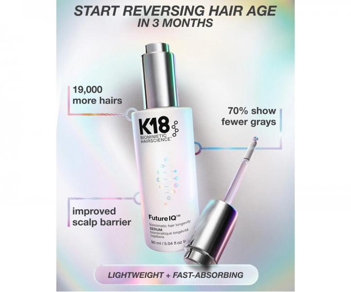 Biomimetick� s�rum pro dlouhov�kost vlas� a proti vypad�v�n� vlas� K18 FutureIQ Biomimetic Hair Longevity Serum - 90 ml