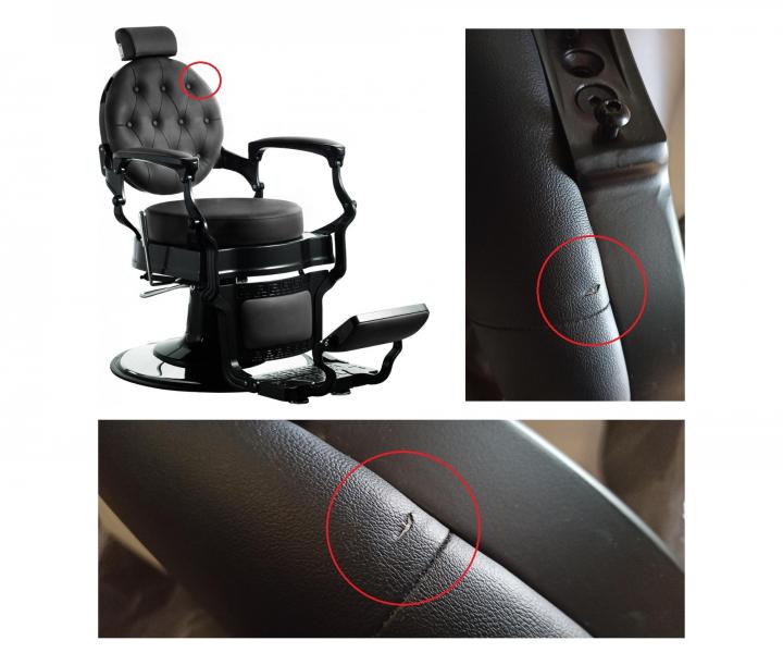 Kade�nick� barber k�eslo Hairway Romeo - �ern� - II. jakost - pro��zl� ko�enka