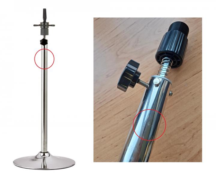 Stojan pro cvi�nou hlavu Sibel Stabi-Foot - chromov� - II. jakost - po�kr�ban� ty�