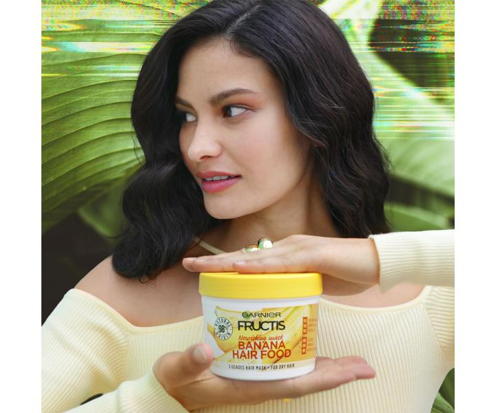 Vyživující maska pro suché vlasy Garnier Fructis Banana Hair Food 3 Usages Mask - 400 ml