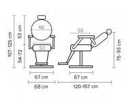 Kade�nick� barber k�eslo Hairway Romeo - zlat� - II. jakost, prom��kl� a praskl� konstrukce