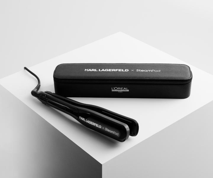 Parní žehlička na vlasy Loréal SteamPod x KARL LAGERFELD + elegantní pouzdro zdarma