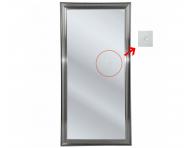 Kadeřnické zrcadlo Kare Frame Silver - stříbrné, 180 x 90 cm - II.jakost, vada na zrcadle