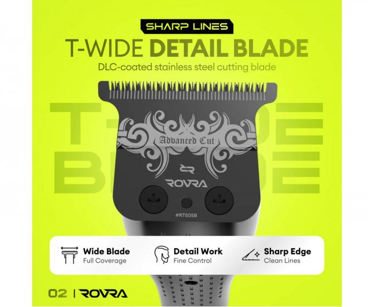 Profesion�ln� konturovac� strojek na vlasy s v�m�nn�mi kryty Rovra Supercut Professional Trimmer RT-89 - zelen�/b�l�/�ern�