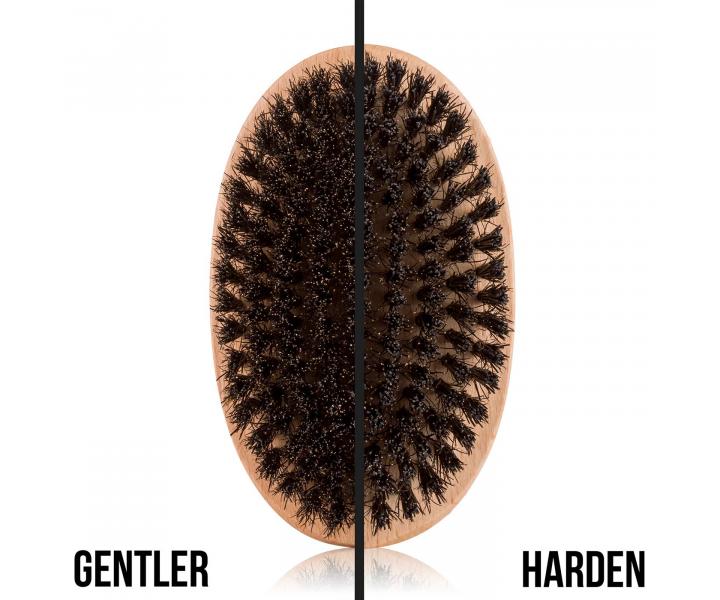 Dřevěný kartáč na vousy Angry Beards Gentler - 103 x 63 mm