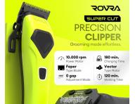 Profesion�ln� st�ihac� strojek na vlasy s vym�nn�mi kryty Rovra Super Cut Professional 5209 - neonov� zelen�/b�l�/�ern�