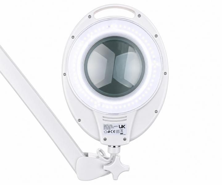 Zv�t�ovac� lupa s LED lampou s uchycen�m na st�l Weelko Mega White - 5 dioptri�