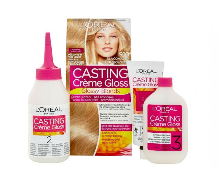Přeliv bez amoniaku Loréal Casting Créme Gloss - 910 bílá čokoláda
