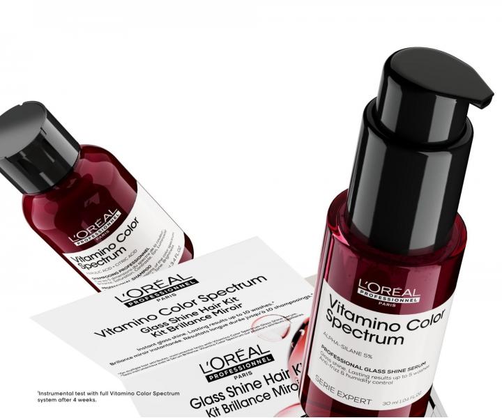 Cestovn� sada pro p��i o barven� vlasy Lor�al Professionnel Serie Expert Vitamino Color Spectrum Glass Shine Hair Kit