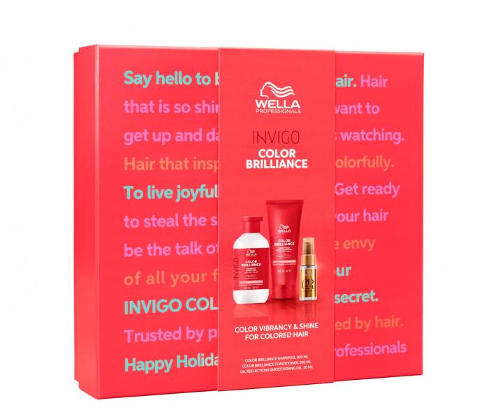 Dárková sada pro jemné až normální barvené vlasy Wella Professionals Invigo Color Brilliance