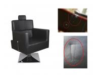 Kade�nick� barber k�eslo Detail Larry - �ern� (68) - II. jakost, vada ko�enky, od�rky na podstavci