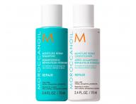 Cestovn� sada pro regeneraci such�ch vlas� Moroccanoil Greetings From Repair + kr�m na ruce a ta�ti�ka zdarma