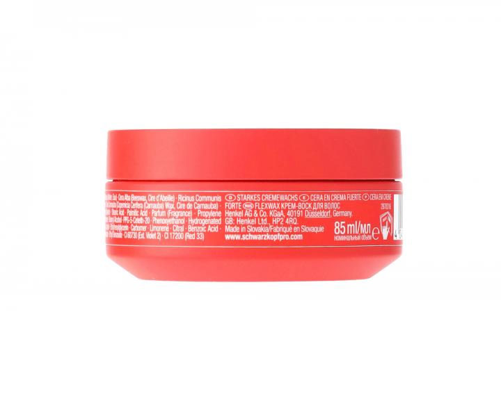 Krémový vosk na vlasy s velmi silnou fixací Schwarzkopf Professional Osis+ Flexwax - 85 ml