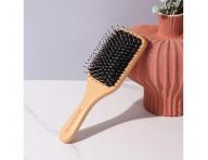 Ploch� d�ev�n� kart�� na vlasy s kan��mi a nylonov�mi �t�tinami Sister Young Vera Hair Brush - 24,3 x 8 cm