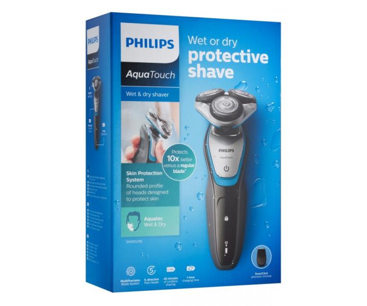 Elektrický holicí strojek Philips AquaTouch S5400/06 - šedý