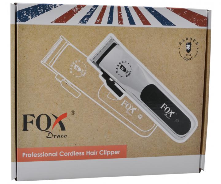 Profesionální strojek na vlasy FOX DRACO - stříbrný - rozbalené