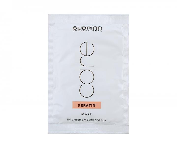 Maska pro extrémně poškozené vlasy Subrina Professional Care Keratin Mask - 10 ml