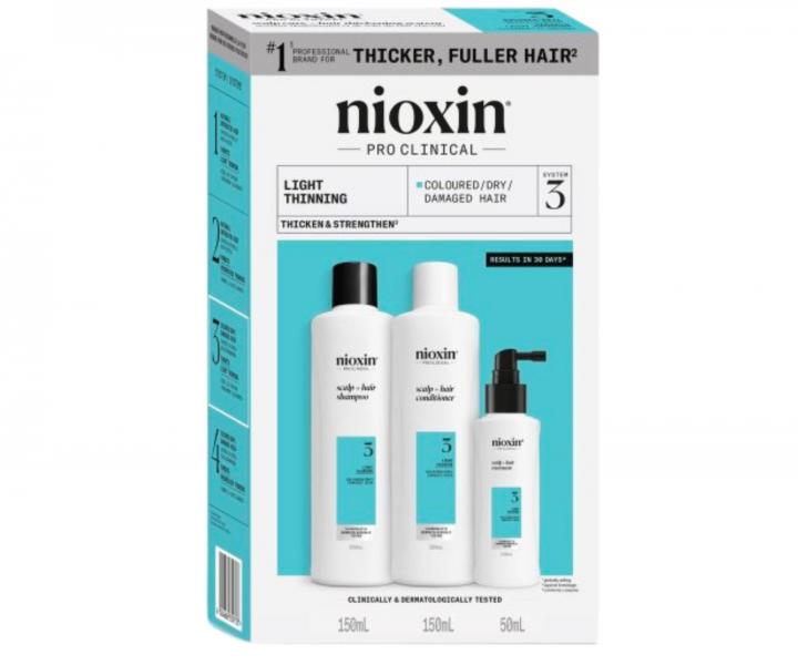 Řada pro mírně řídnoucí barvené vlasy Nioxin System 3