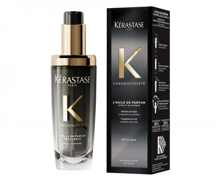 Parfémovaný olej na vlasy s výtažkem z myrhy Kérastase Chronologiste L'Huile De Parfum Refillable - 75 ml