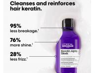 �ampon pro dlouhotrvaj�c� uhlazen� krepat�ch vlas� Lor�al Professionnel Serie Expert Keratin Alpha Sleek - 300 ml