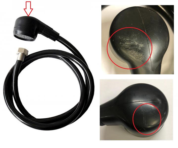 Náhradní sprška s plastovou hadicí pro mycí box Detail - černá - II. jakost, oděrky