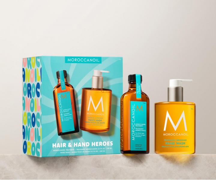 D�rkov� sada olejov� p��e Moroccanoil Treatment Hair & Hand Heroes + tekut� m�dlo na ruce Moroccanoil zdarma