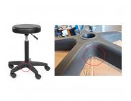 Taburet na kole�k�ch Original Best Buy Rivoli - �ern� - II. jakost, po�kr�ban� podstavec
