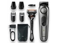 Pánský zastřihovač vlasů a vousů Braun BeardTrimmer 7 BT7320 + zdarma holící strojek Gillette