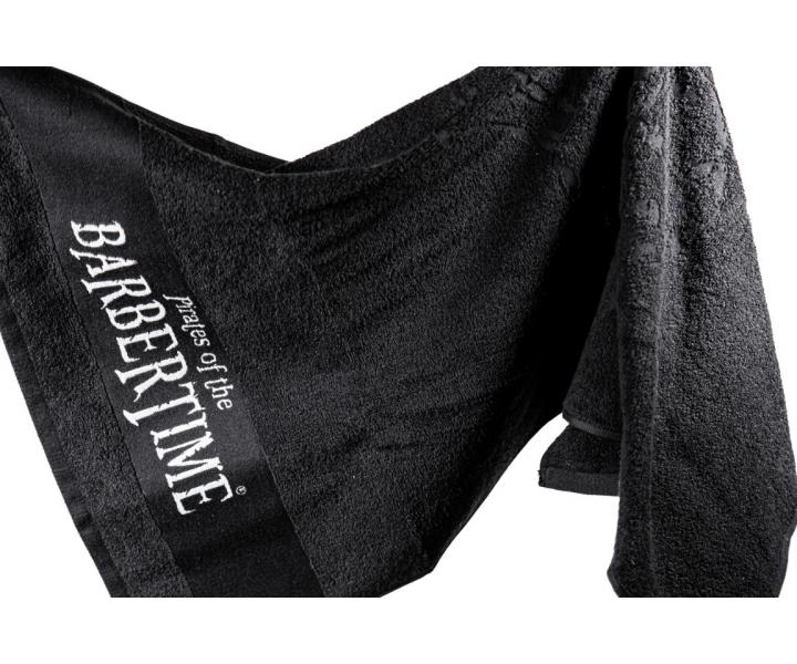 Bavlněný ručník Pirates of the Barbertime Towel With Barbertime Logo 50 x 90 cm - černý