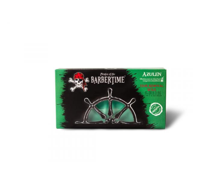 Depilan vosk Pirates of the Barbertime Hard Removal Wax Azulen - zelen, 500 g