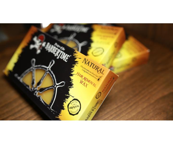 Depilační vosk Pirates of the Barbertime Hard Removal Wax Natural - žlutý, 500 g