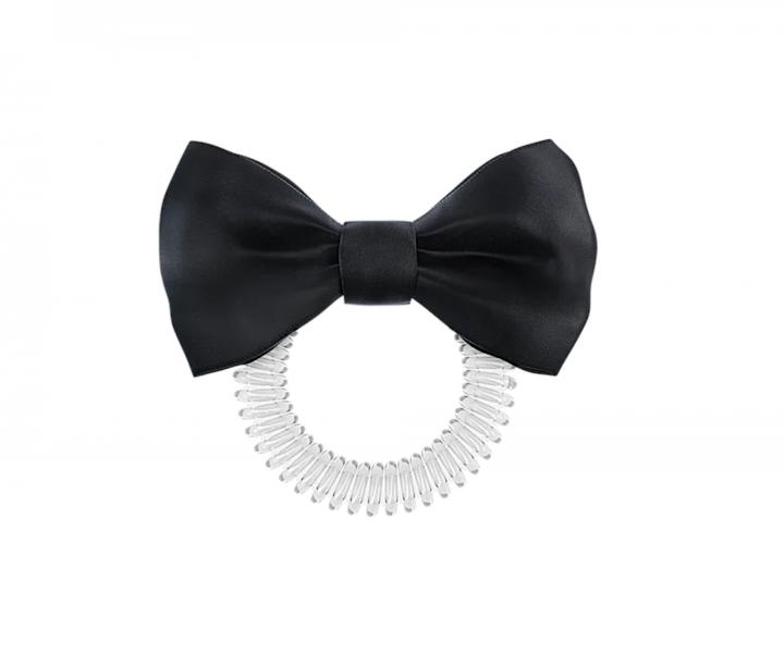 Spirálová gumička s mašlí Invisibobble Bowtique True Black - černá