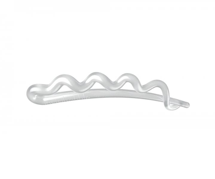 Spirálová sponka do vlasů Invisibobble Waver Plus Crystal Clear - 7,5 cm, čirá, 3 ks