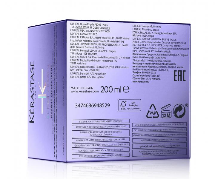 Hloubkově regenerační maska pro blond vlasy Kérastase Blond Absolu Masque Cicaextreme - 200 ml