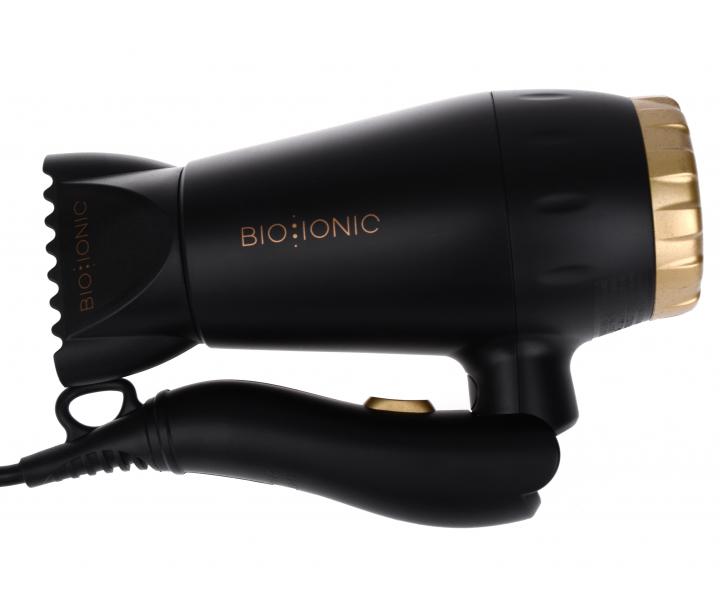 Cestovn fn na vlasy se sklopnou rukojet Bio Ionic Gold Pro Travel - 1200 W, ern