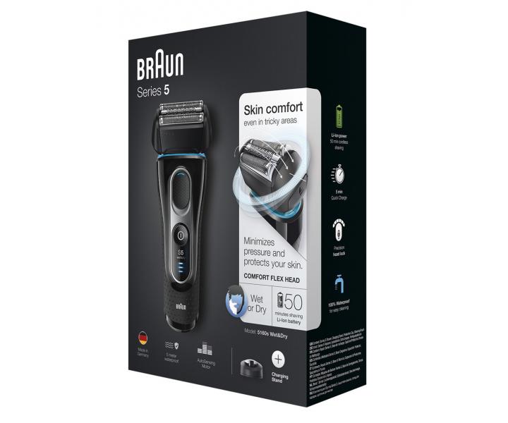 Planžetový holící strojek Braun Series 5 5160s - černý
