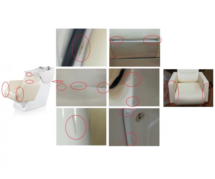 Kadeřnický mycí box Detail Comfort - smetanový - II. jakost - oděrky korpusu, koženka