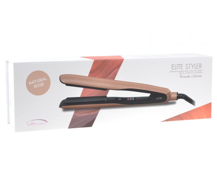 Žehlička na vlasy Ultron Elite Styler Terracotta Collection - starorůžová