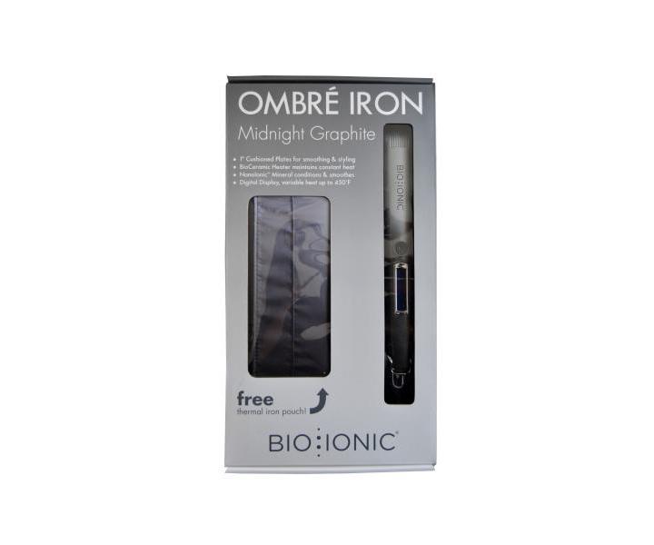 Bio Ionic Žehlička na vlasy Ombre Midnight Graphite - 25 x 90 mm