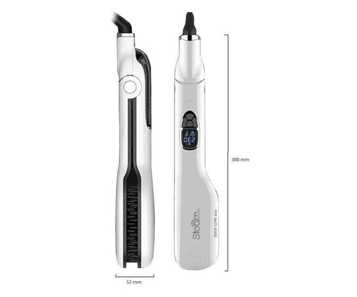 Profesionální žehlička / kartáč na vlasy s párou SteamBrush - bílá